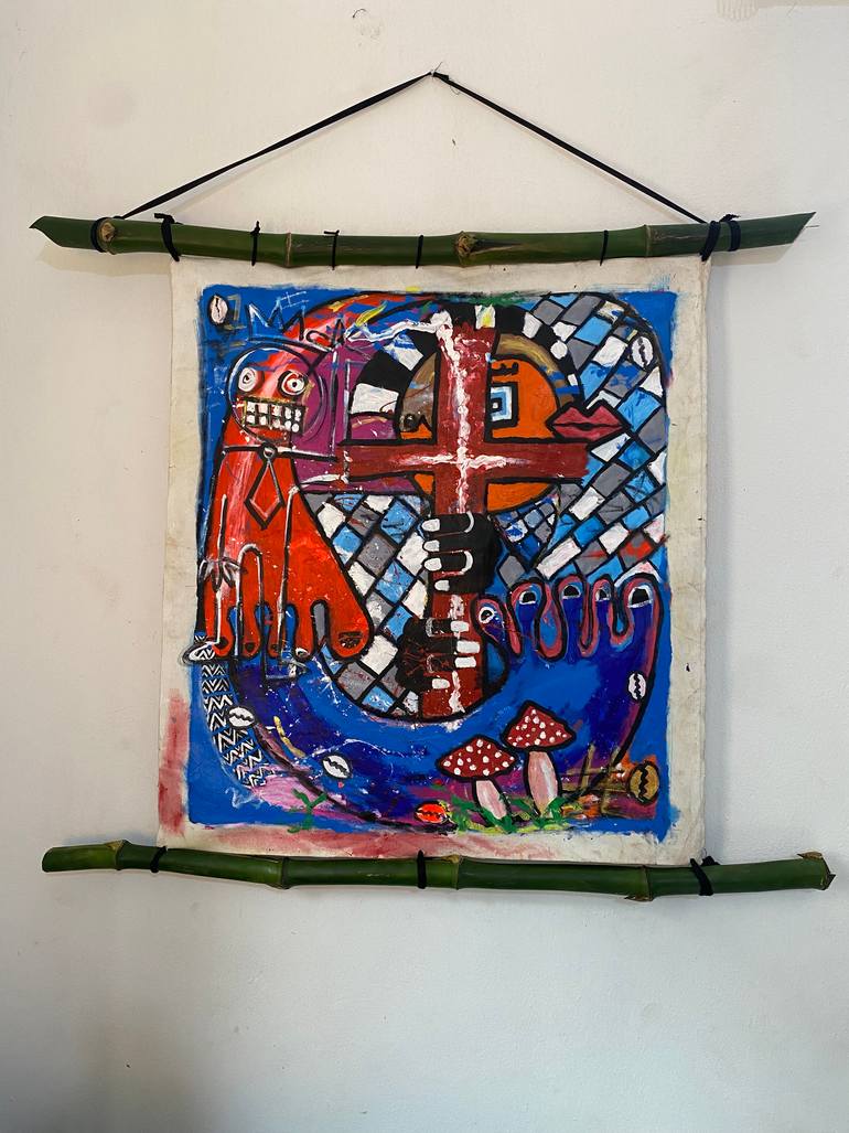 Original Abstract Expressionism Abstract Painting by Kingsley Nwangborogwu