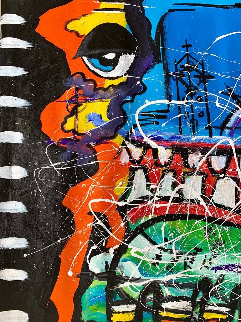 Original Abstract Expressionism Abstract Painting by Kingsley Nwangborogwu