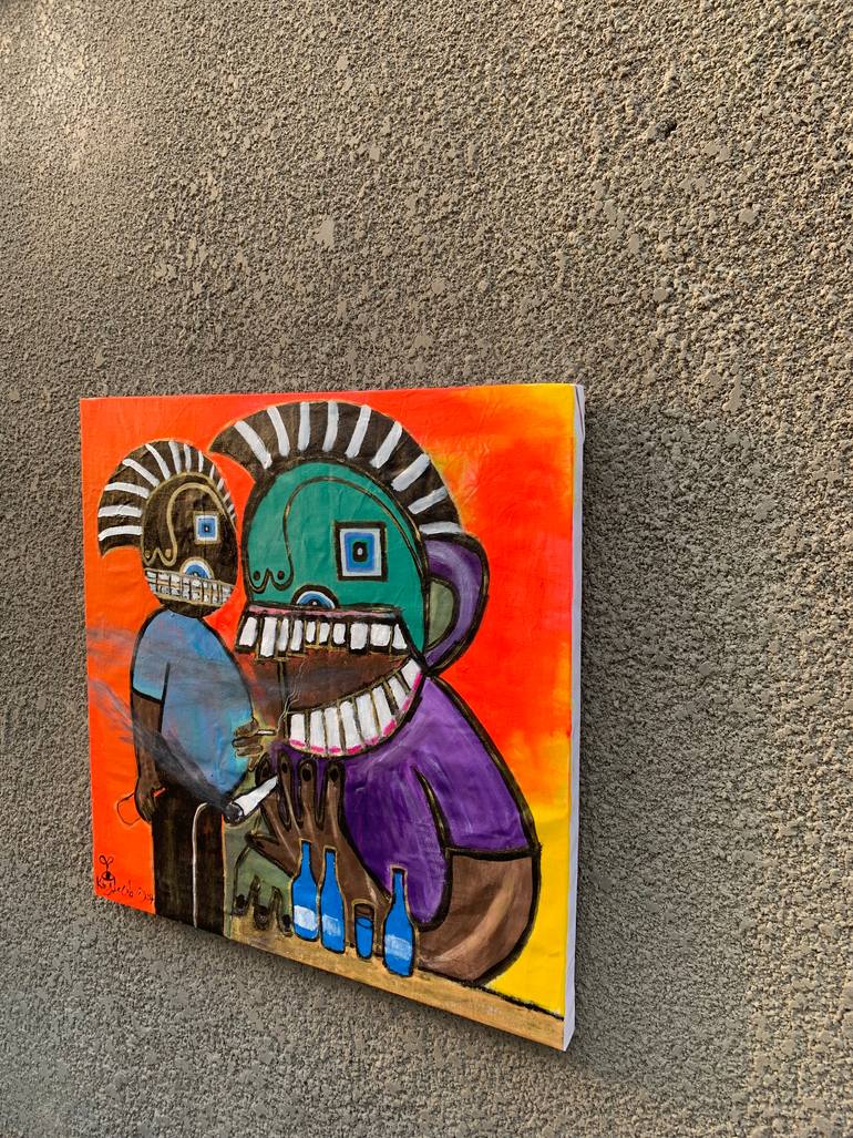 Original Contemporary Abstract Painting by Kingsley Nwangborogwu