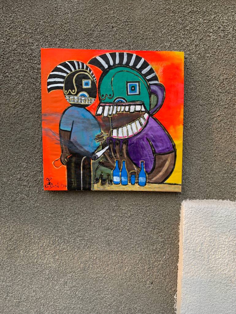 Original Contemporary Abstract Painting by Kingsley Nwangborogwu