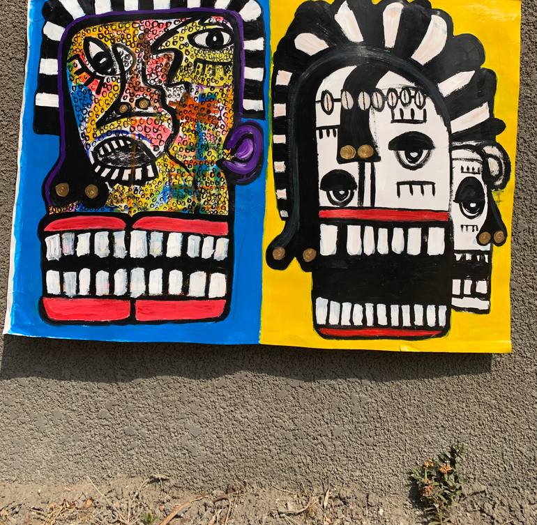 Original Contemporary Abstract Painting by Kingsley Nwangborogwu