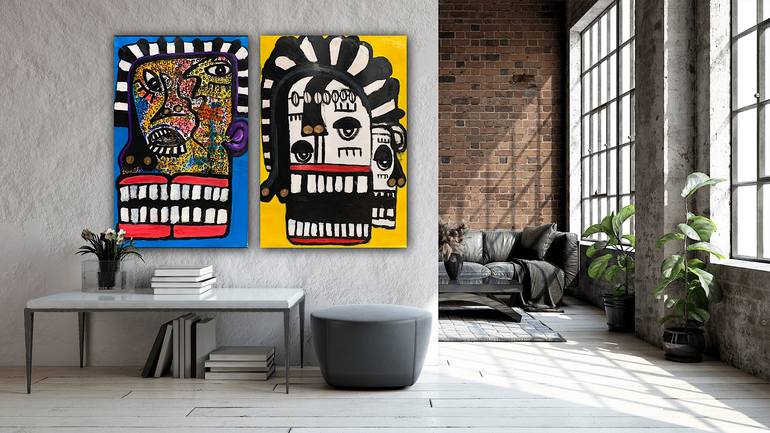 Original Contemporary Abstract Painting by Kingsley Nwangborogwu