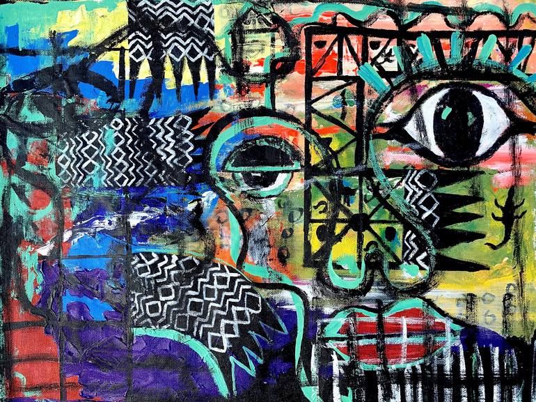 Original Abstract Expressionism Abstract Paintings by Kingsley Nwangborogwu
