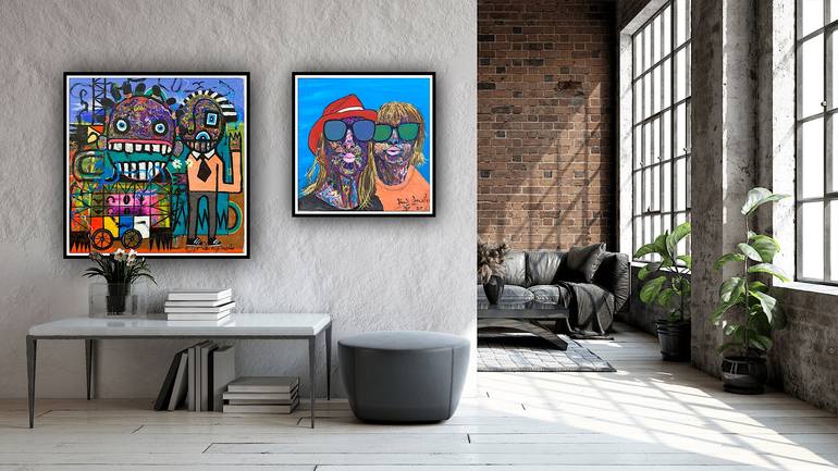 Original Abstract Expressionism Abstract Painting by Kingsley Nwangborogwu