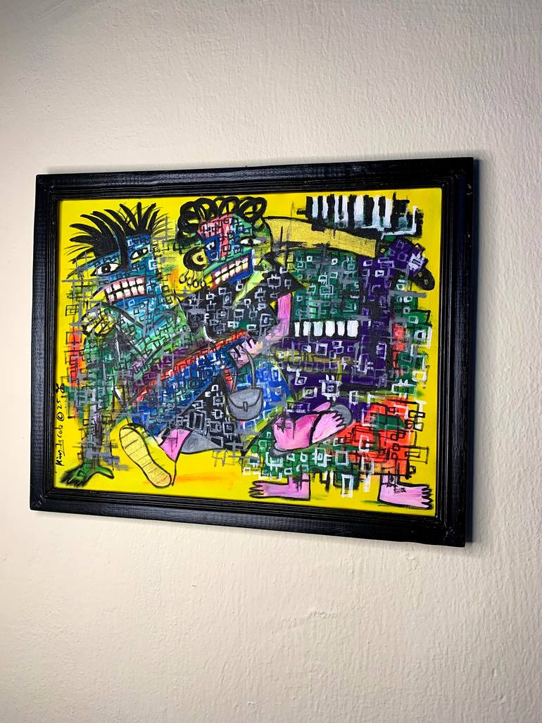Original Contemporary Abstract Painting by Kingsley Nwangborogwu