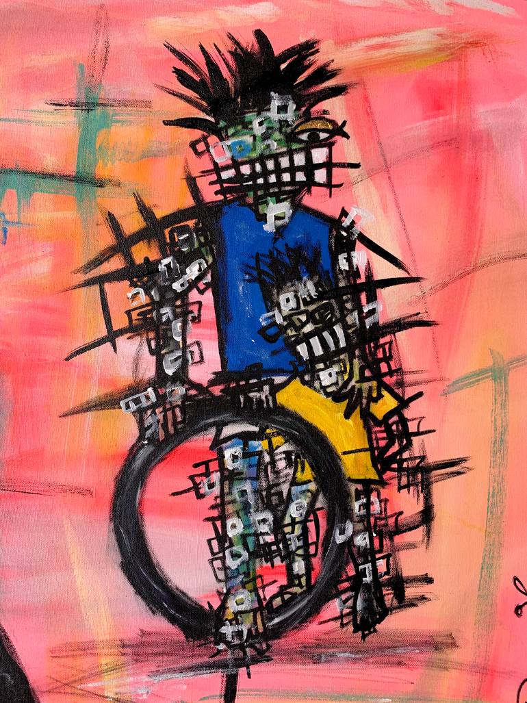 Original Street Art Abstract Painting by Kingsley Nwangborogwu