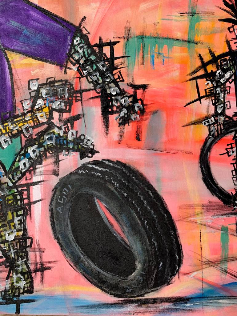 Original Street Art Abstract Painting by Kingsley Nwangborogwu