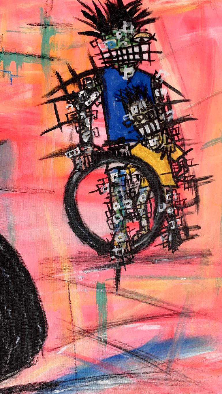 Original Street Art Abstract Painting by Kingsley Nwangborogwu