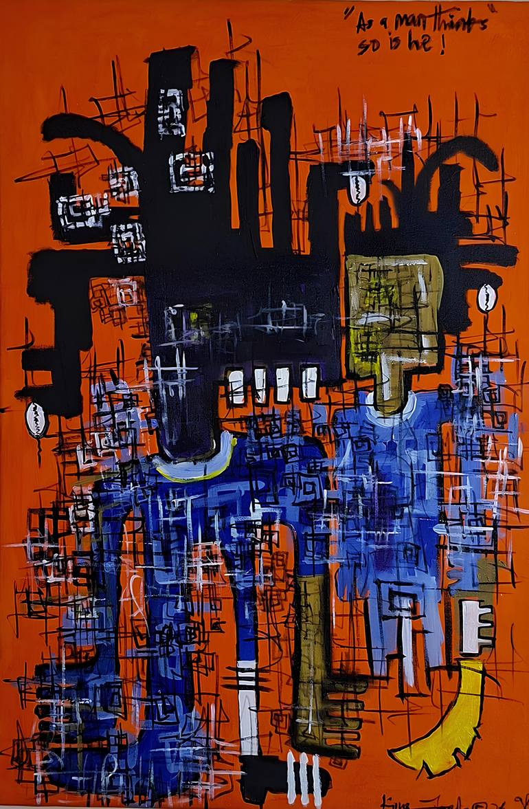 Original Abstract Painting by Kingsley Nwangborogwu | Abstract Expressionism Art on Canvas | The way they see us