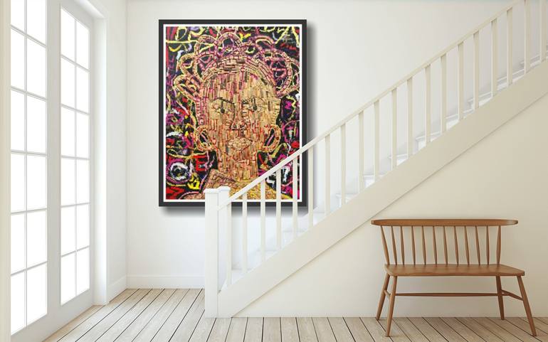 Original Abstract Expressionism Culture Painting by Kingsley Nwangborogwu