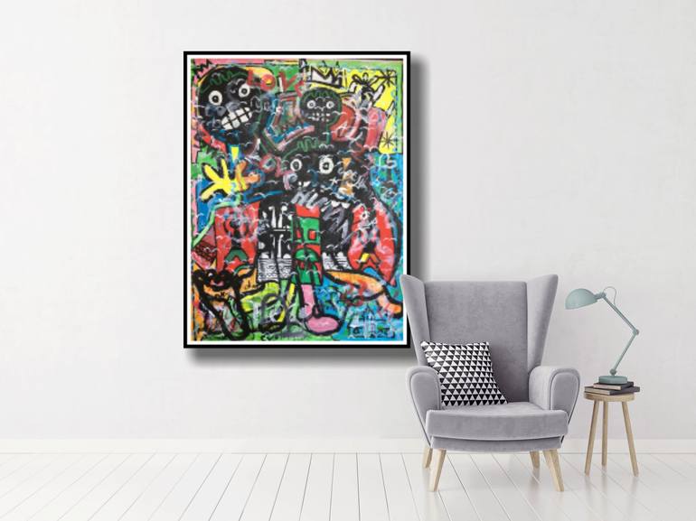 Original Abstract Expressionism Abstract Painting by Kingsley Nwangborogwu
