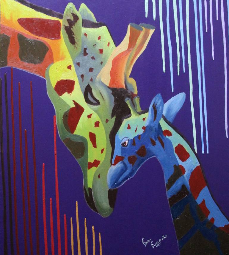 Colored Giraffe - Print