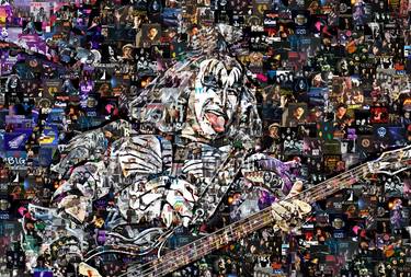 Gene Simmons (Kiss) Digital Collage Made Out Of Music Albums thumb