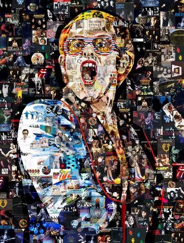 Elton John Digital Art Collage Print thumb