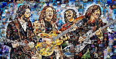 Digital Art Collage Print. The Beatles. Rooftop Concert. thumb