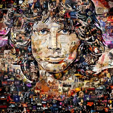 Jim Morrison (The Doors) Digital Collage Art Print thumb