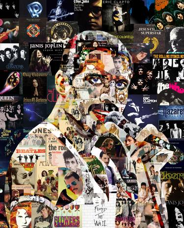 Freddie Mercury (Queen) Digital Art Collage Print thumb