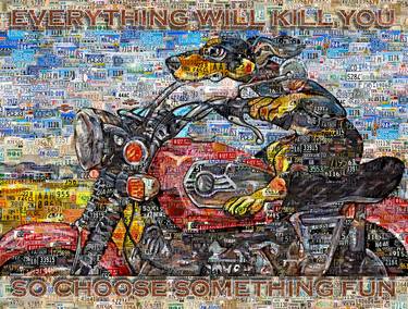 Print of Conceptual Motorcycle Collage by Alex Loskutov