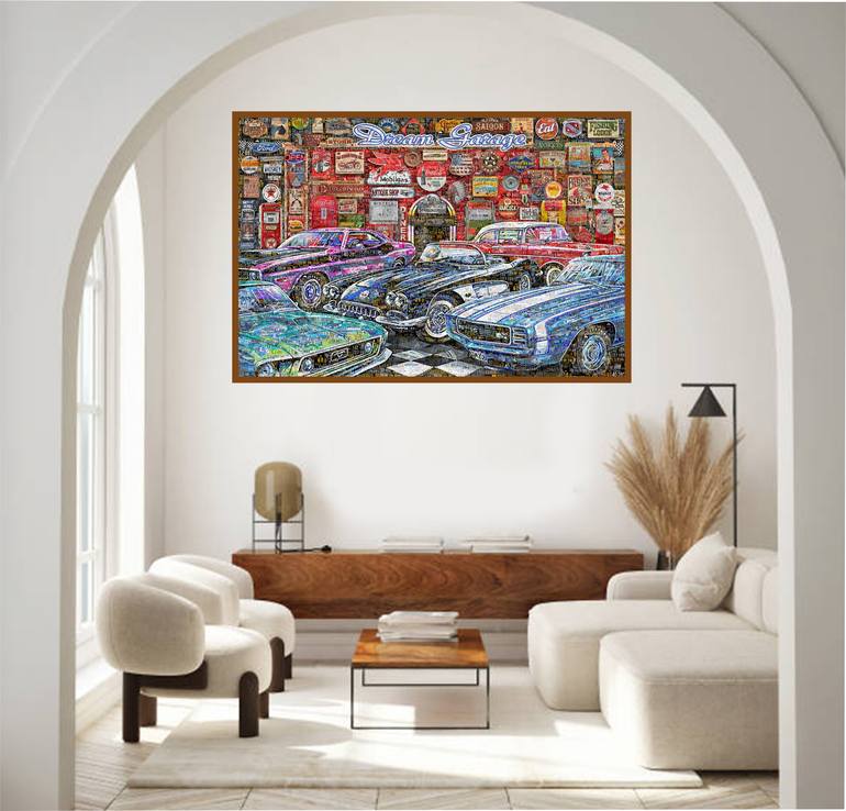 Original Expressionism Car Collage by Alex Loskutov