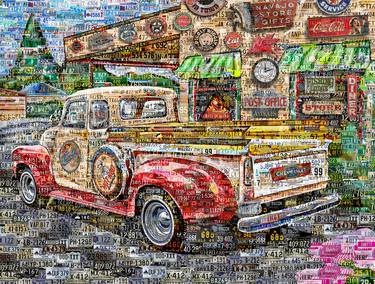 Print of Expressionism Car Collage by Alex Loskutov