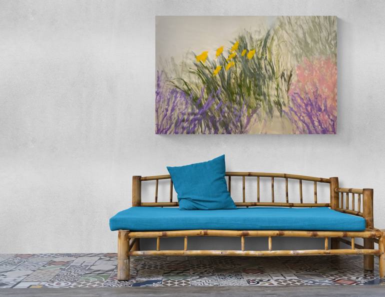 Original Abstract Expressionism Garden Painting by Jessica Davidson