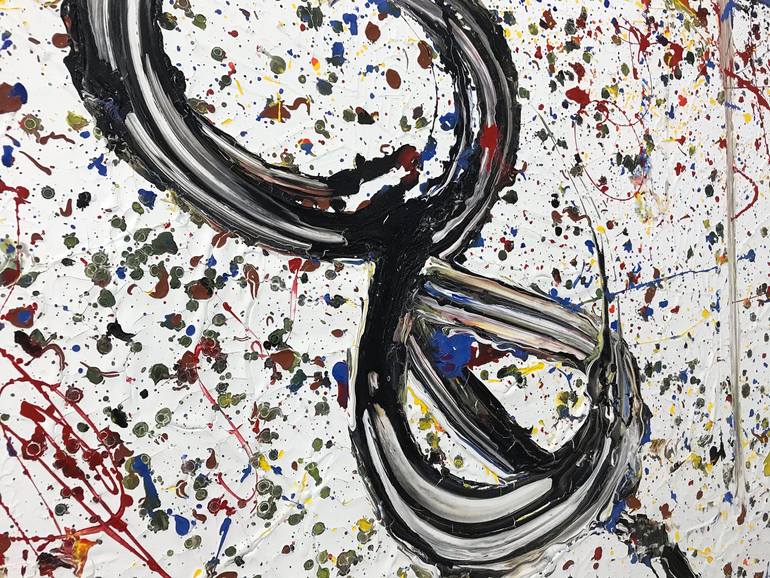 Original Abstract Transportation Painting by Manuel Rincon