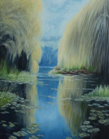 Original Classicism Landscape Paintings by Valentina Lazdina