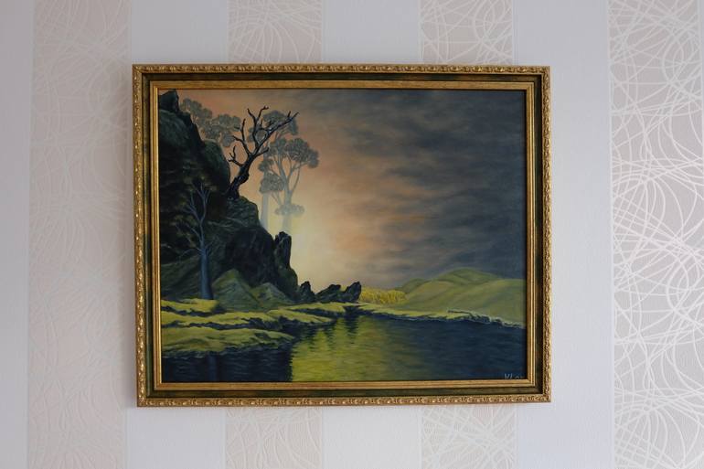Original Fine Art Landscape Painting by Valentina Lazdina