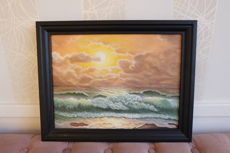 Original Impressionism Seascape Painting by Valentina Lazdina