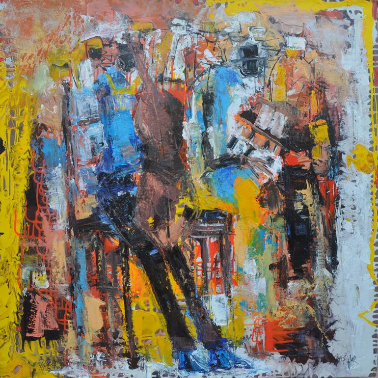 Jazz Corner Painting by Kofi Agorsor | Saatchi Art