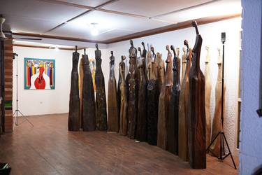 Wood sculpture installation by Kofi Agorsor thumb
