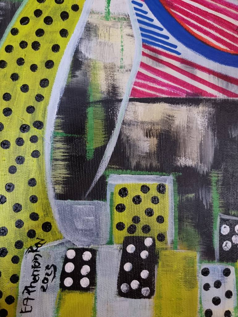 Original Contemporary Abstract Painting by Ea Phantomred