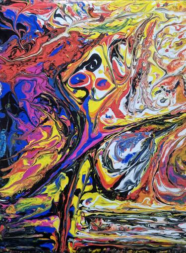 Print of Abstract Expressionism Abstract Paintings by EA PhantomRed