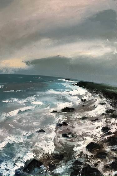 FREEDOM OIL SEASCAPE PAINTING thumb