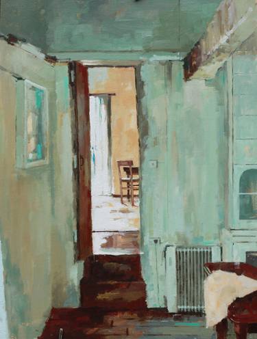 Original Figurative Interiors Paintings by Kevin Scully