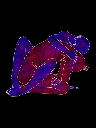 Print of Pop Art Body Paintings by purple dots