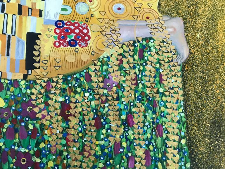 Original Modernism Love Painting by Aurora Rose