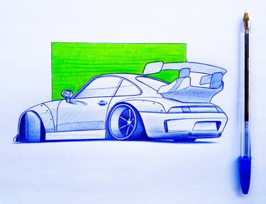 Print of Illustration Car Drawings by Mehul Chaudhari