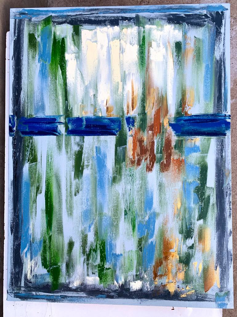 Original Abstract Expressionism Abstract Painting by Aisha Turlybek