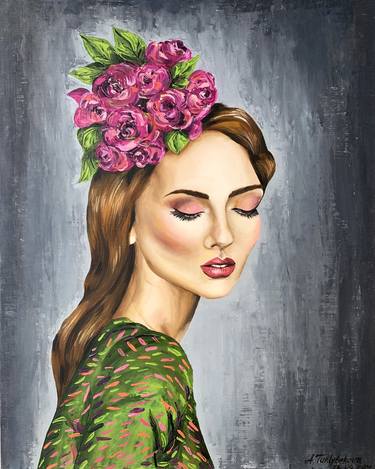 Print of Portrait Paintings by Aisha Turlybekova