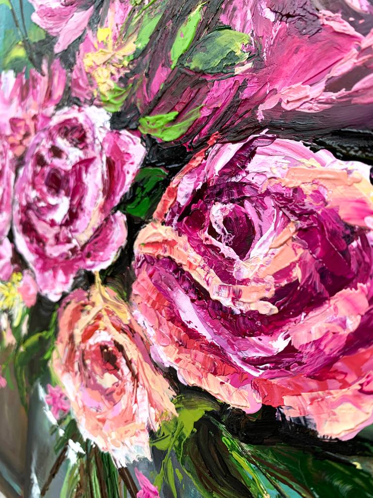 Original Modernism Floral Painting by Aisha Turlybek