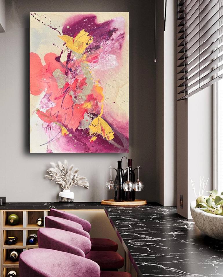 Original Abstract Expressionism Abstract Painting by Alexandra Rozhavsky