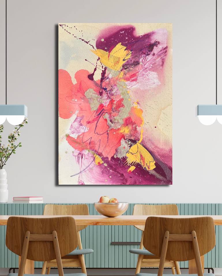 Original Abstract Expressionism Abstract Painting by Alexandra Rozhavsky