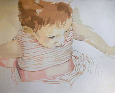 Print of Figurative Children Paintings by Loredana Campa