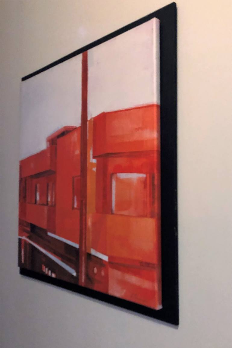 Original Abstract Architecture Painting by Loredana Campa