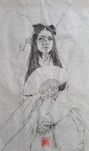 Print of Figurative Portrait Drawings by Lucius Romero