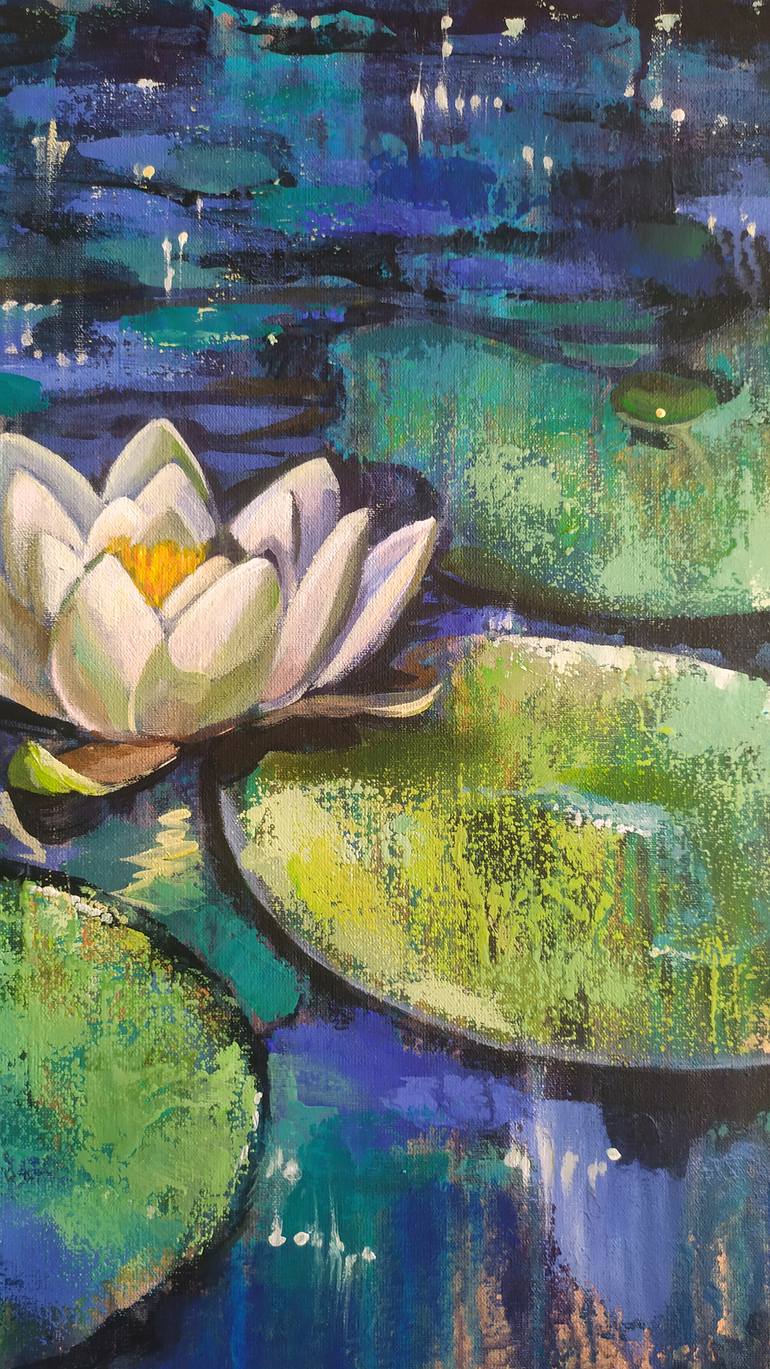Original Abstract Expressionism Floral Painting by Olha Komisaryk