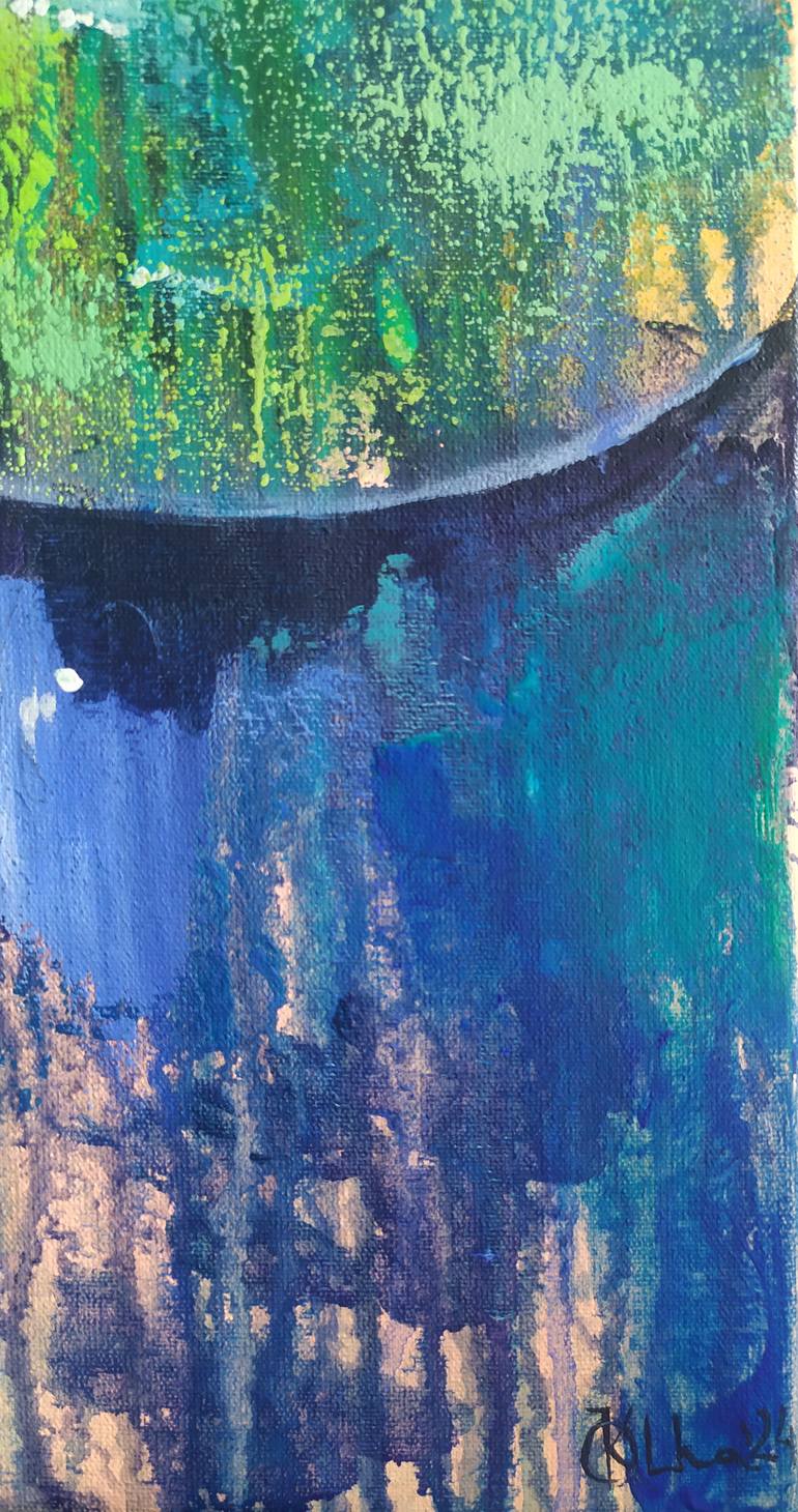 Original Abstract Expressionism Floral Painting by Olha Komisaryk