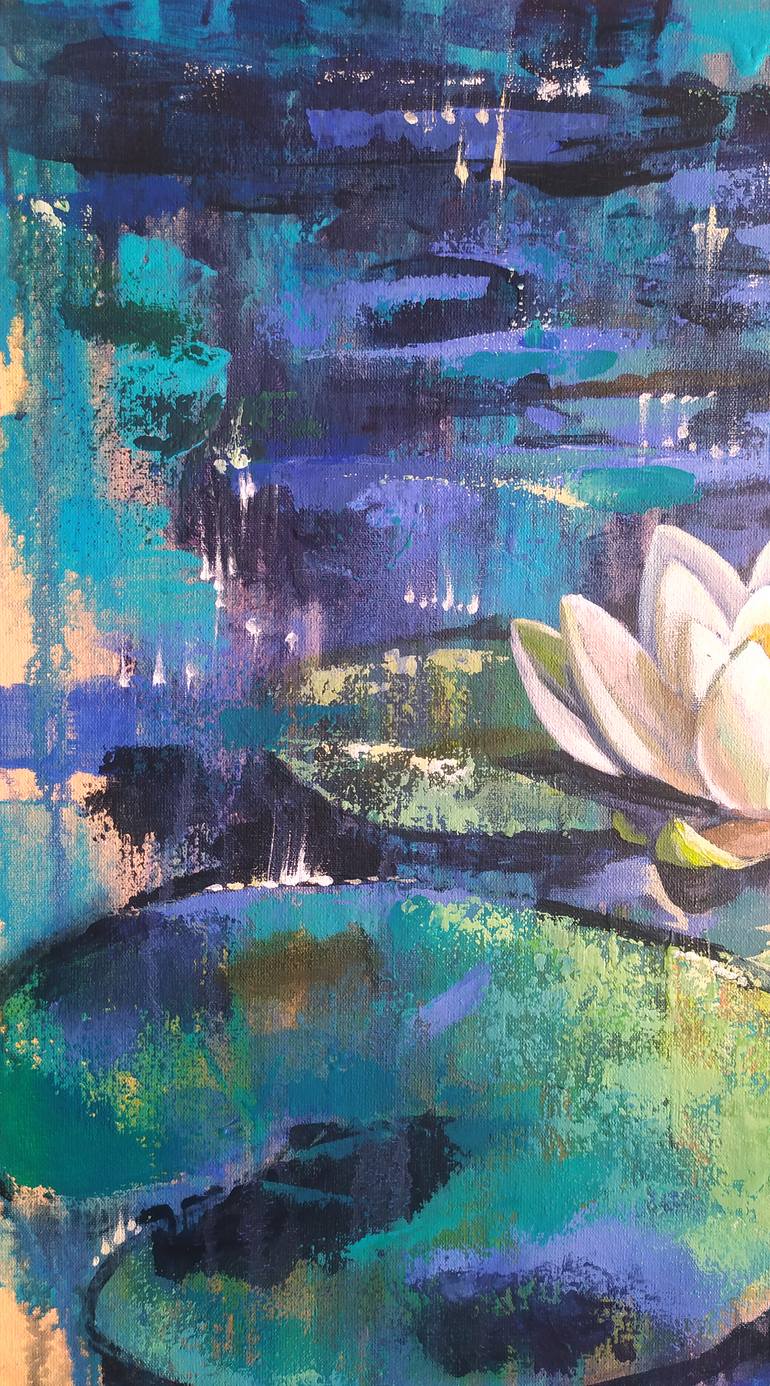 Original Abstract Expressionism Floral Painting by Olha Komisaryk