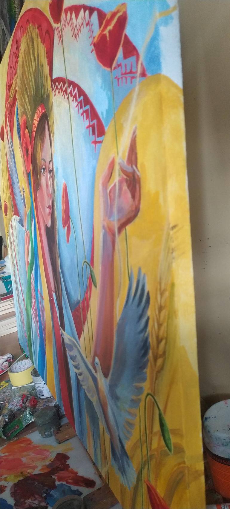 Original Figurative People Painting by Olha Komisaryk